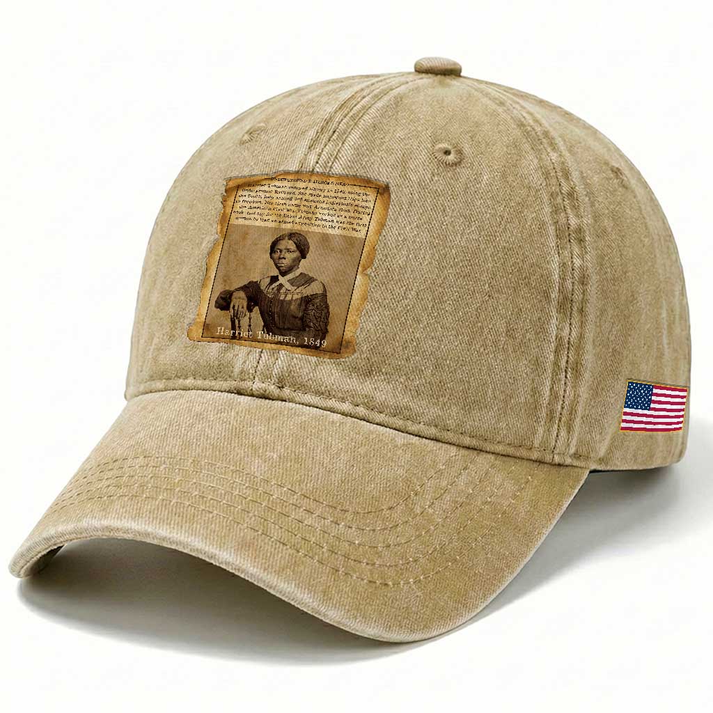 Harriet Tubman Tribute Washed Cotton Baseball Cap Civil Rights Leader Black History Gift TS12 Print Your Wear
