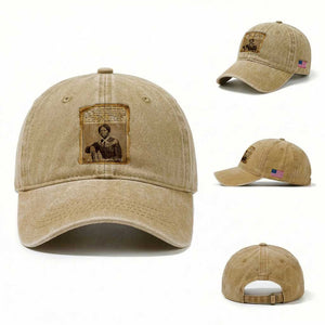 Harriet Tubman Tribute Washed Cotton Baseball Cap Civil Rights Leader Black History Gift TS12 Washed Cap Universal Fit Khaki Print Your Wear