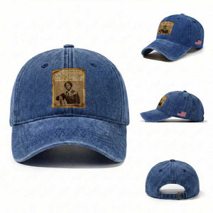 Harriet Tubman Tribute Washed Cotton Baseball Cap Civil Rights Leader Black History Gift TS12 Washed Cap Universal Fit Royal Blue Print Your Wear