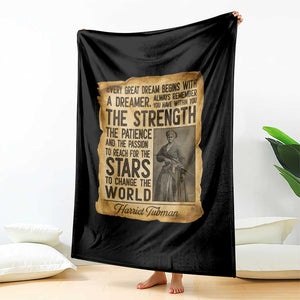 Harriet Tubman Quote Throw Blanket Strength Patience Passion To Change The World TS12 Print Your Wear