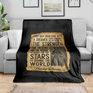 Harriet Tubman Quote Throw Blanket Strength Patience Passion To Change The World TS12 Print Your Wear