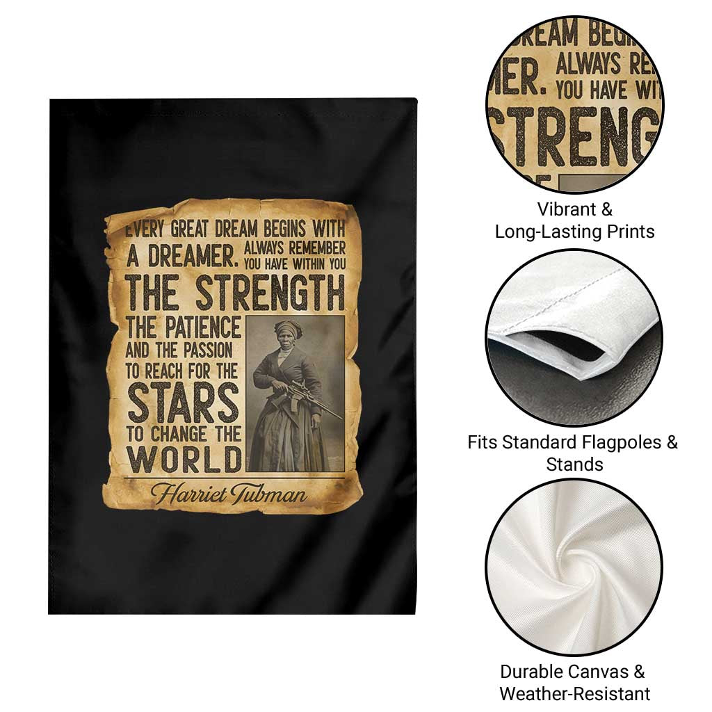 Harriet Tubman Quote Garden Flag Strength Patience Passion To Change The World TS12 Print Your Wear