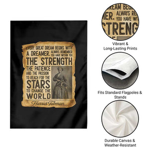 Harriet Tubman Quote Garden Flag Strength Patience Passion To Change The World TS12 Print Your Wear