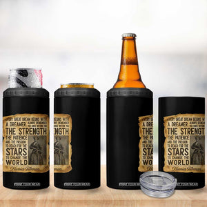 Harriet Tubman Quote 4 in 1 Can Cooler Tumbler Strength Patience Passion To Change The World TS12 Print Your Wear