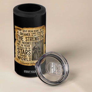 Harriet Tubman Quote 4 in 1 Can Cooler Tumbler Strength Patience Passion To Change The World TS12 Print Your Wear