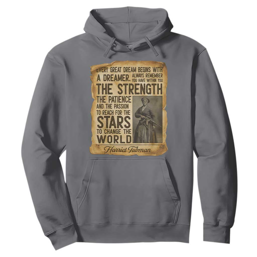 Harriet Tubman Quote Hoodie Strength Patience Passion To Change The World TS12 Charcoal Print Your Wear