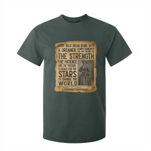 Harriet Tubman Quote T Shirt For Kid Strength Patience Passion To Change The World TS12 Dark Forest Green Print Your Wear