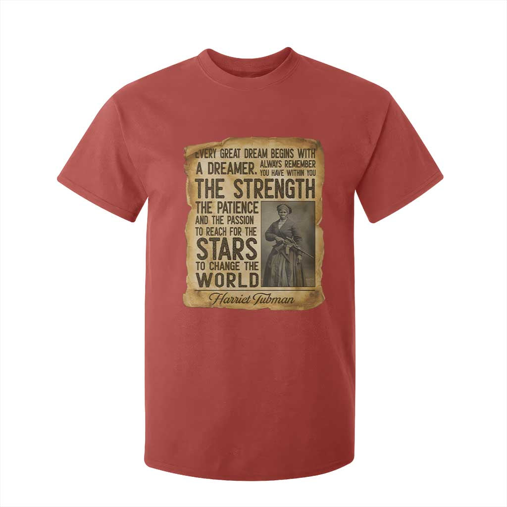 Harriet Tubman Quote T Shirt For Kid Strength Patience Passion To Change The World TS12 Red Print Your Wear