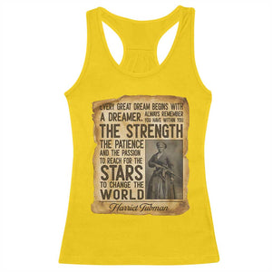 Harriet Tubman Quote Racerback Tank Top Strength Patience Passion To Change The World TS12 Daisy Print Your Wear
