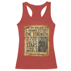 Harriet Tubman Quote Racerback Tank Top Strength Patience Passion To Change The World TS12 Red Print Your Wear