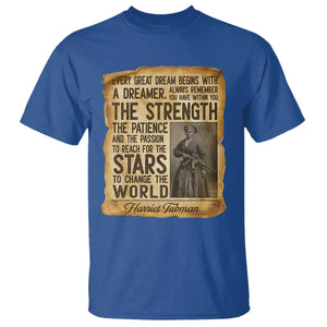 Harriet Tubman Quote T Shirt Strength Patience Passion To Change The World TS12 Royal Blue Print Your Wear