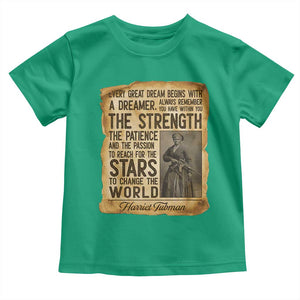 Harriet Tubman Quote Toddler T Shirt Strength Patience Passion To Change The World TS12 Irish Green Print Your Wear