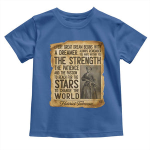 Harriet Tubman Quote Toddler T Shirt Strength Patience Passion To Change The World TS12 Royal Blue Print Your Wear