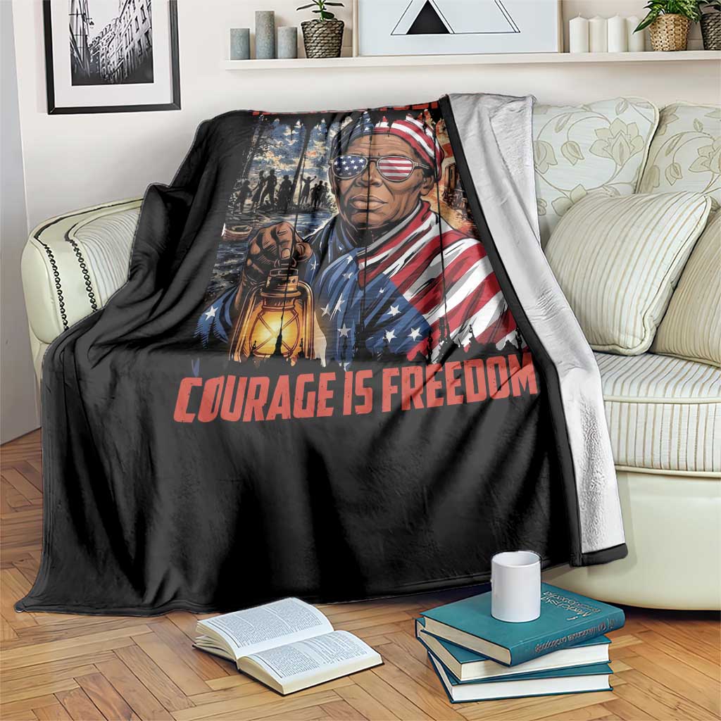 Harriet Tubman Courage Is Freedom Throw Blanket Black History Gift TS12 Print Your Wear