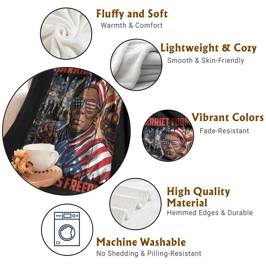 Harriet Tubman Courage Is Freedom Throw Blanket Black History Gift TS12 Print Your Wear