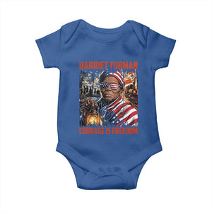 Harriet Tubman Courage Is Freedom Baby Onesie Black History Gift TS12 Royal Blue Print Your Wear