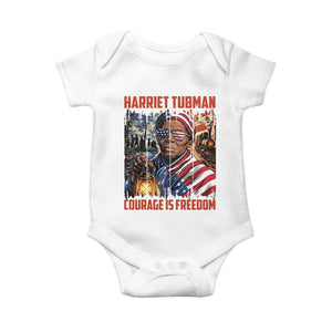 Harriet Tubman Courage Is Freedom Baby Onesie Black History Gift TS12 White Print Your Wear