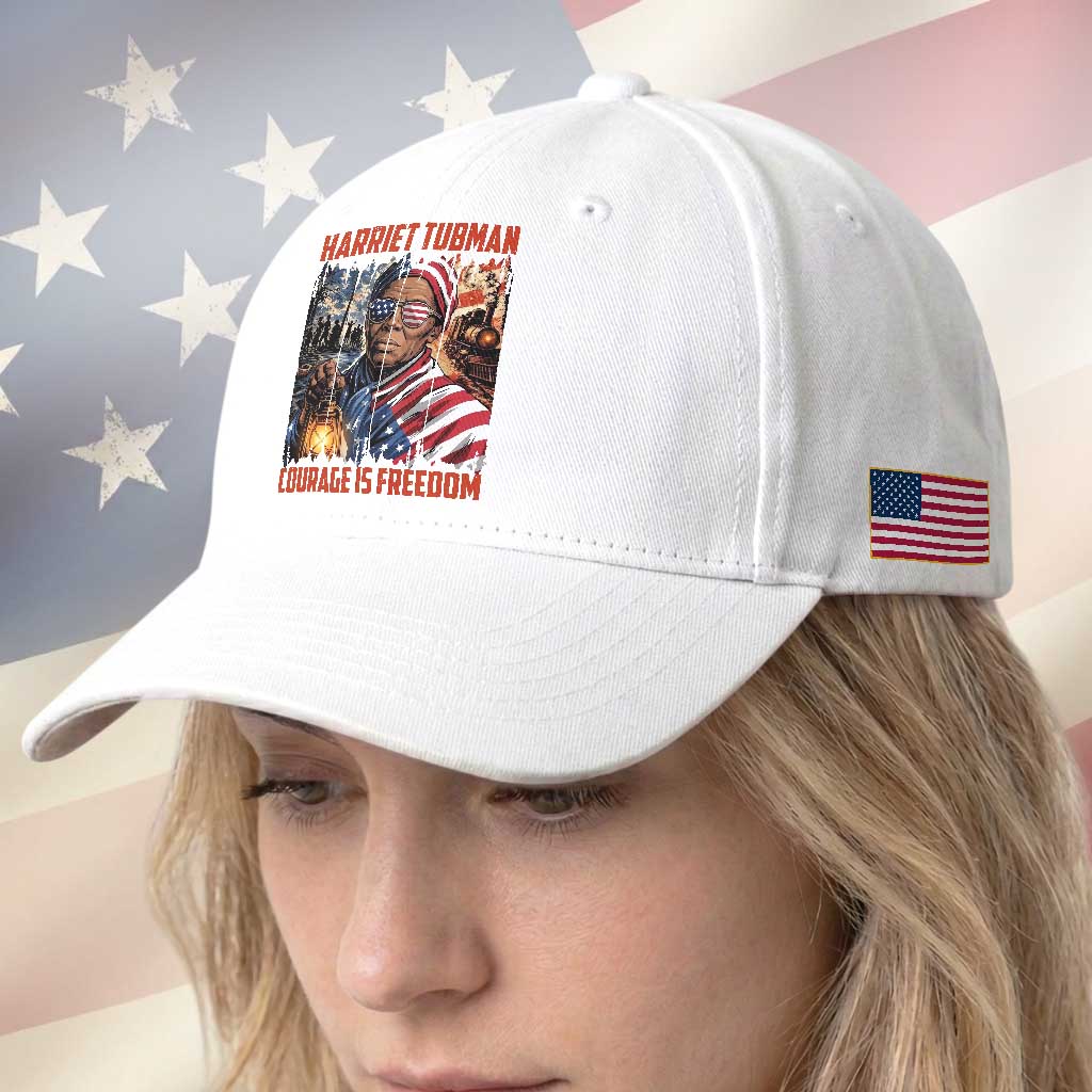 Harriet Tubman Courage Is Freedom Baseball Cap Black History Gift TS12 Print Your Wear