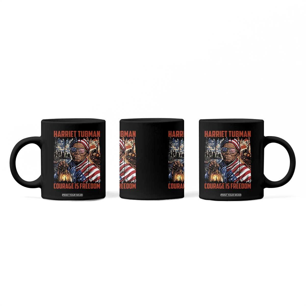 Harriet Tubman Courage Is Freedom Coffee Mug Black History Gift TS12 Print Your Wear
