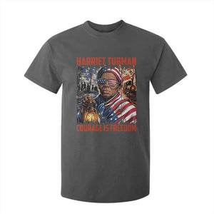 Harriet Tubman Courage Is Freedom T Shirt For Kid Black History Gift TS12 Dark Heather Print Your Wear