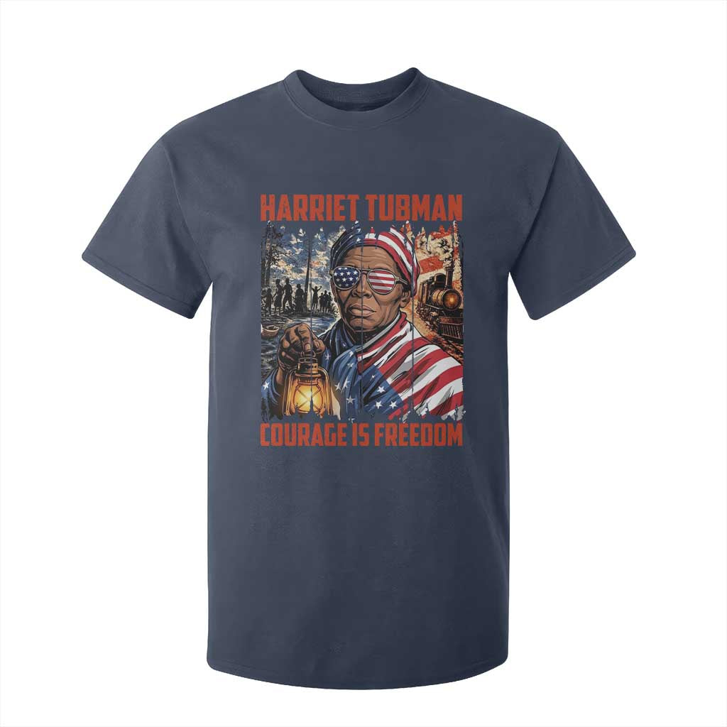 Harriet Tubman Courage Is Freedom T Shirt For Kid Black History Gift TS12 Navy Print Your Wear
