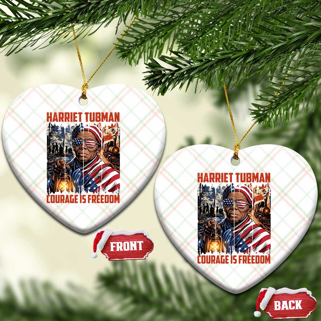Harriet Tubman Courage Is Freedom Ceramic Ornament Black History Gift TS12 Print Your Wear