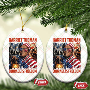 Harriet Tubman Courage Is Freedom Ceramic Ornament Black History Gift TS12 Print Your Wear