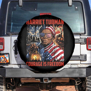 Harriet Tubman Courage Is Freedom Spare Tire Cover Black History Gift TS12 No hole Black Print Your Wear