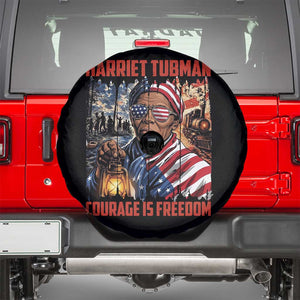 Harriet Tubman Courage Is Freedom Spare Tire Cover Black History Gift TS12 Black Print Your Wear