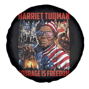 Harriet Tubman Courage Is Freedom Spare Tire Cover Black History Gift TS12 Print Your Wear