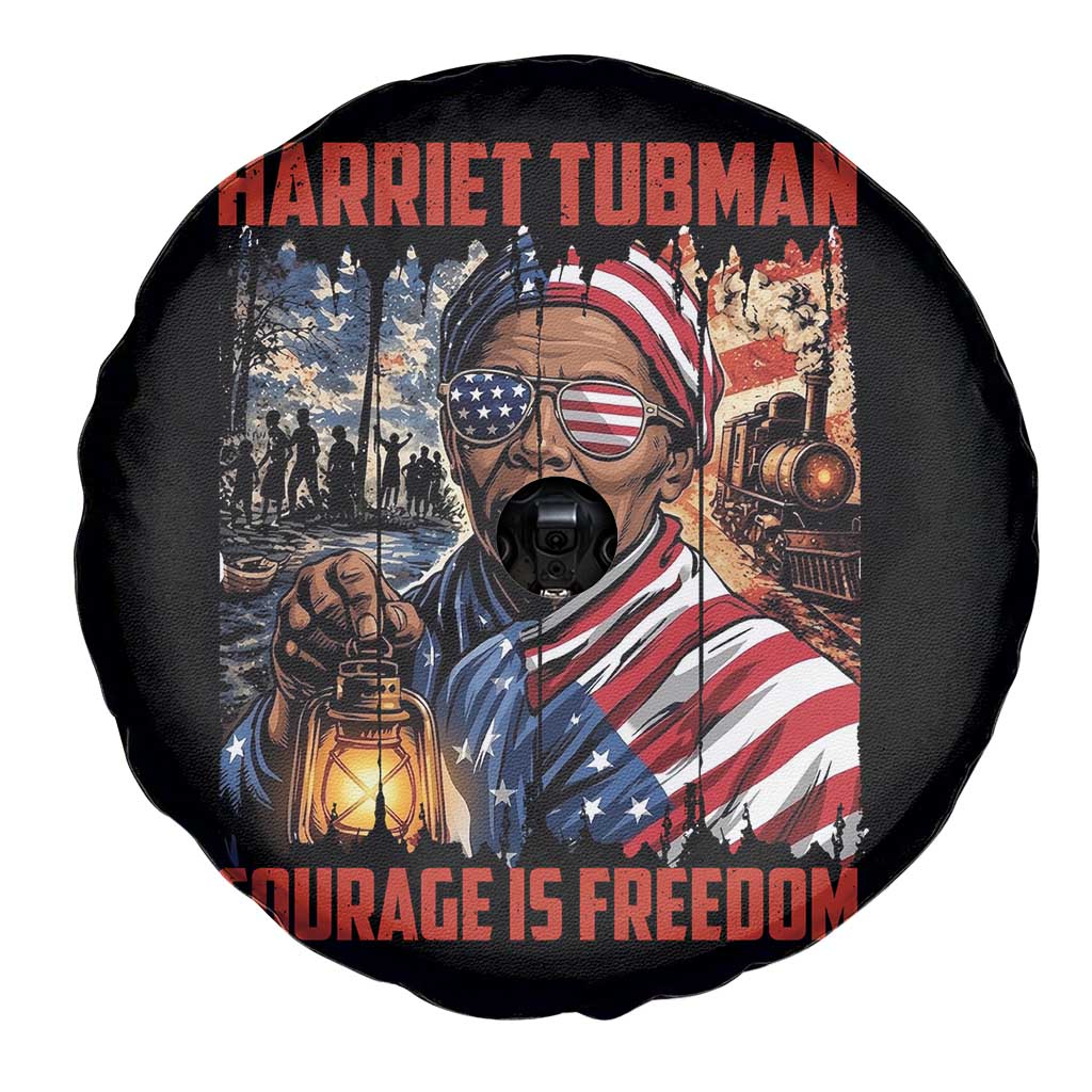 Harriet Tubman Courage Is Freedom Spare Tire Cover Black History Gift TS12 Print Your Wear