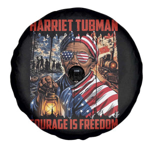 Harriet Tubman Courage Is Freedom Spare Tire Cover Black History Gift TS12 Print Your Wear