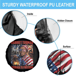 Harriet Tubman Courage Is Freedom Spare Tire Cover Black History Gift TS12 Print Your Wear