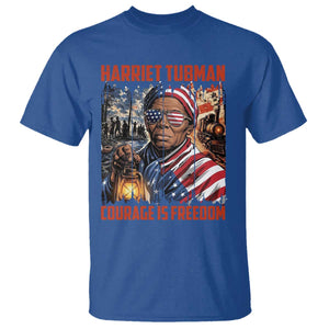 Harriet Tubman Courage Is Freedom T Shirt Black History Gift TS12 Royal Blue Print Your Wear