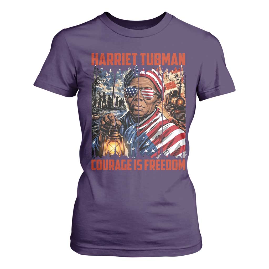 Harriet Tubman Courage Is Freedom T Shirt For Women Black History Gift TS12 Purple Print Your Wear