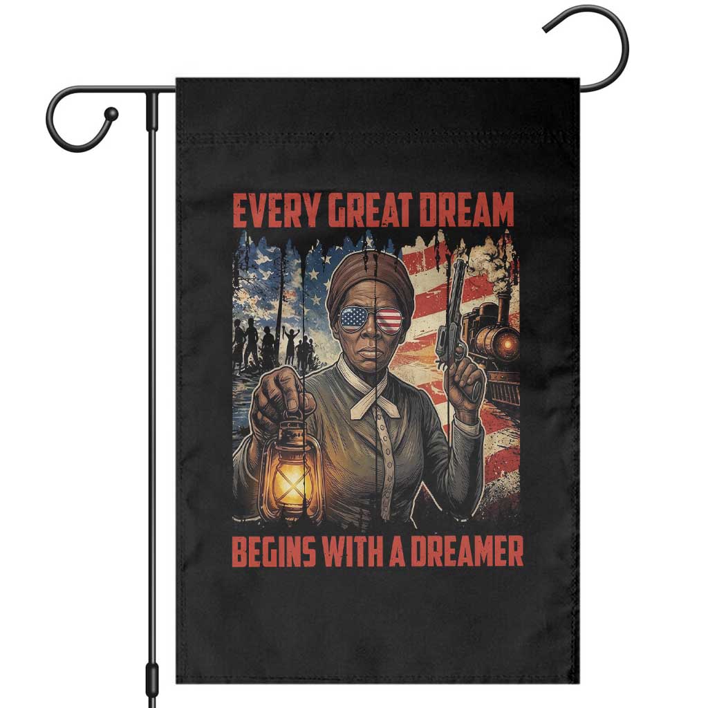 Harriet Tubman Quote Garden Flag Every Great Dream Begins With A Dreamer TS12 Black Print Your Wear