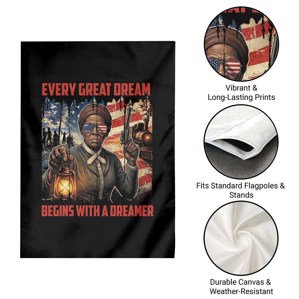 Harriet Tubman Quote Garden Flag Every Great Dream Begins With A Dreamer TS12 Print Your Wear