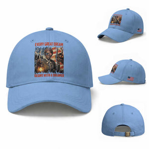 Harriet Tubman Quote Baseball Cap Every Great Dream Begins With A Dreamer TS12 Baseball Cap Universal Fit Light Blue Print Your Wear