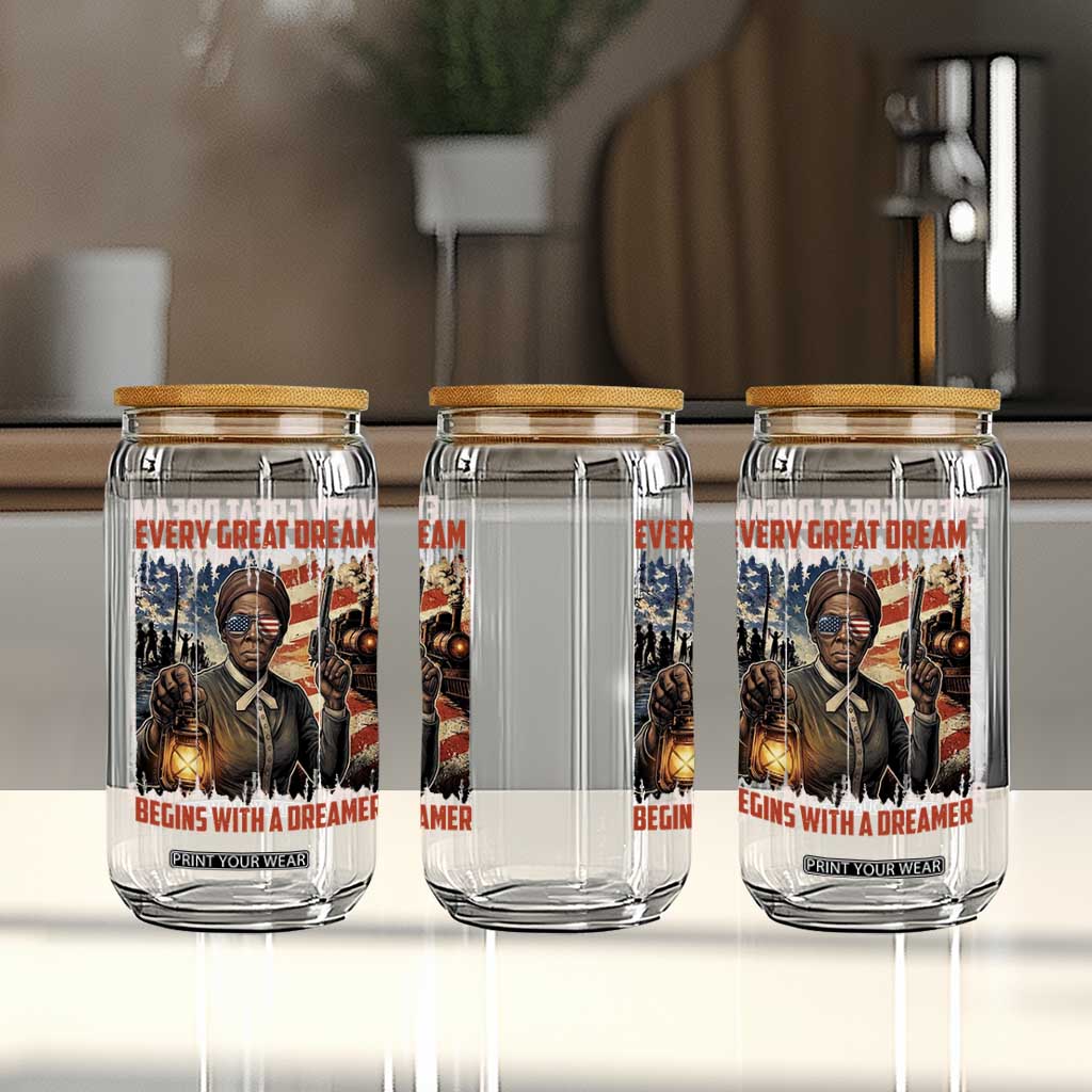 Harriet Tubman Quote Glass Can Every Great Dream Begins With A Dreamer TS12 Print Your Wear