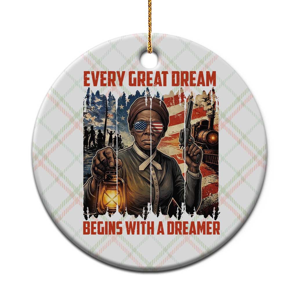 Harriet Tubman Quote Ceramic Ornament Every Great Dream Begins With A Dreamer TS12 1pc Christmas Plaid Print Your Wear