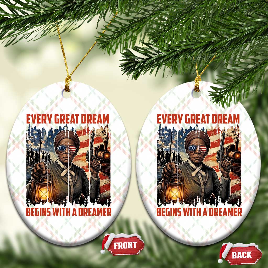 Harriet Tubman Quote Ceramic Ornament Every Great Dream Begins With A Dreamer TS12 Print Your Wear