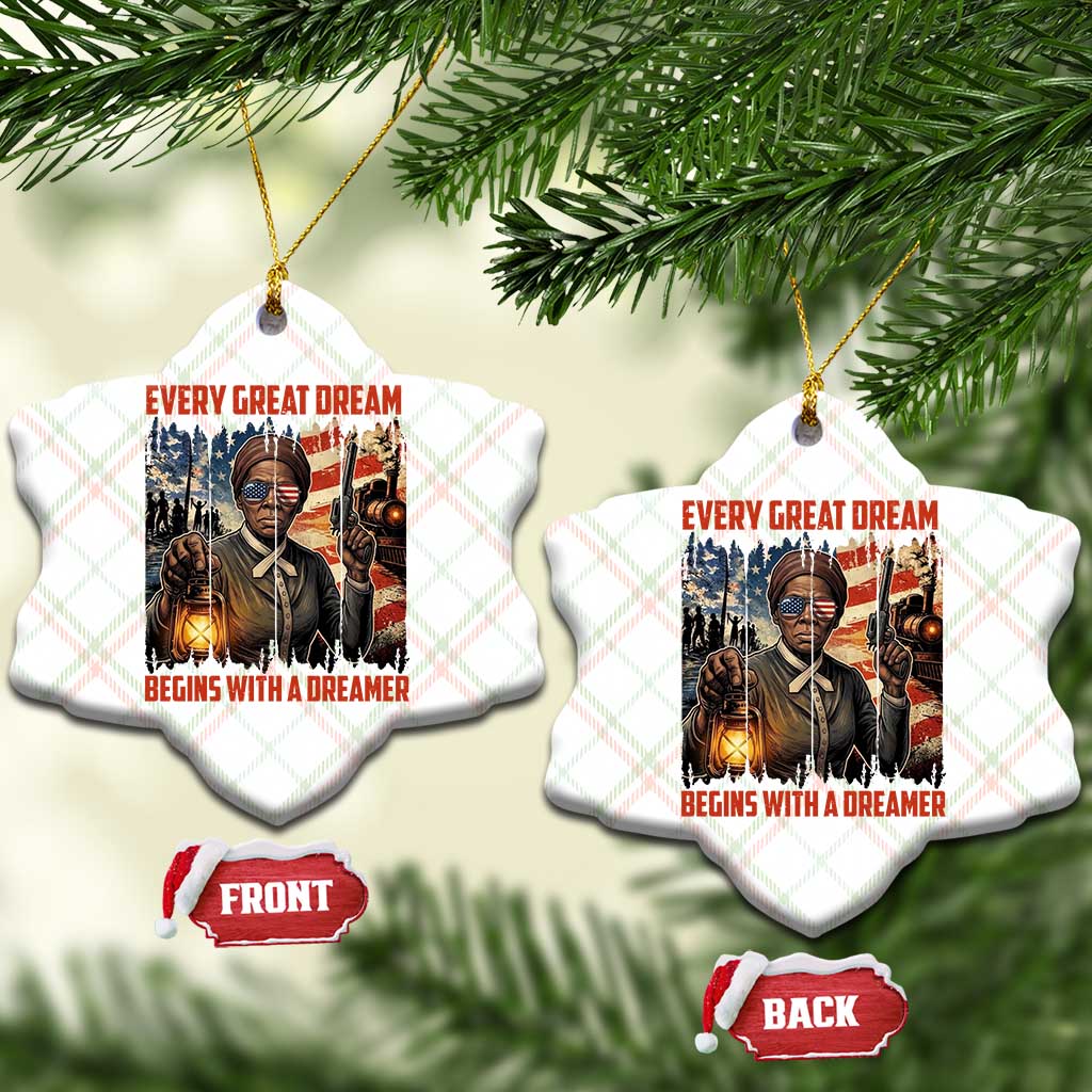Harriet Tubman Quote Ceramic Ornament Every Great Dream Begins With A Dreamer TS12 Print Your Wear