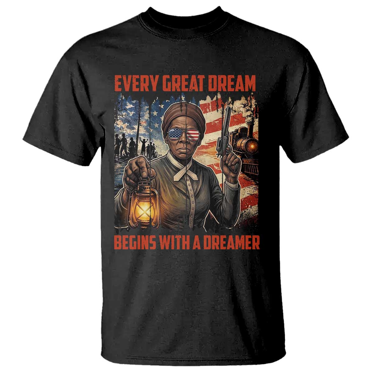 Harriet Tubman Quote T Shirt Every Great Dream Begins With A Dreamer TS12 Black Print Your Wear
