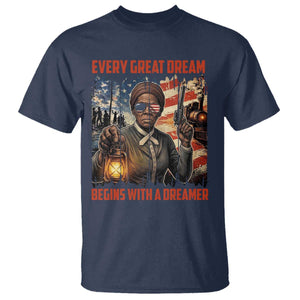 Harriet Tubman Quote T Shirt Every Great Dream Begins With A Dreamer TS12 Navy Print Your Wear