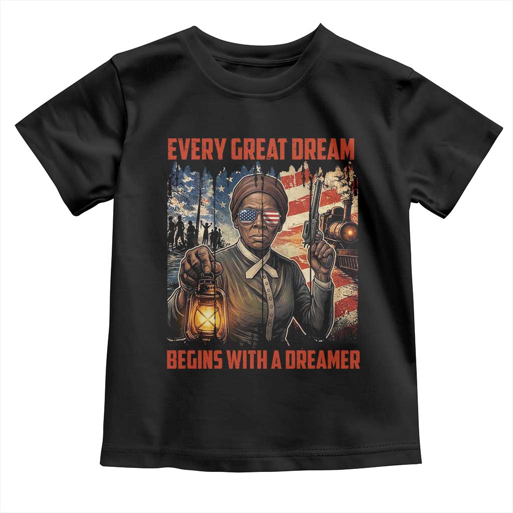 Harriet Tubman Quote Toddler T Shirt Every Great Dream Begins With A Dreamer TS12 Black Print Your Wear