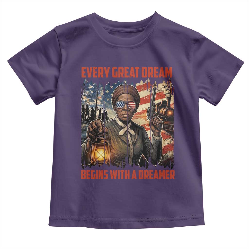 Harriet Tubman Quote Toddler T Shirt Every Great Dream Begins With A Dreamer TS12 Purple Print Your Wear