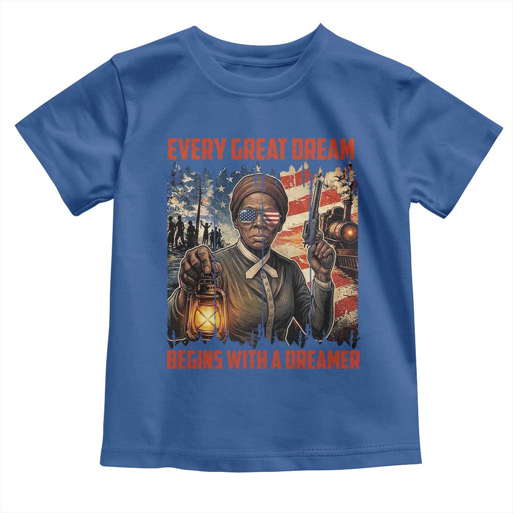 Harriet Tubman Quote Toddler T Shirt Every Great Dream Begins With A Dreamer TS12 Royal Blue Print Your Wear