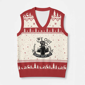 Harriet Tubman V-Neck Knit Sweater Vest We Out Breaking The Chains Iconic Legacy Gift TS12 Beige Red Print Your Wear