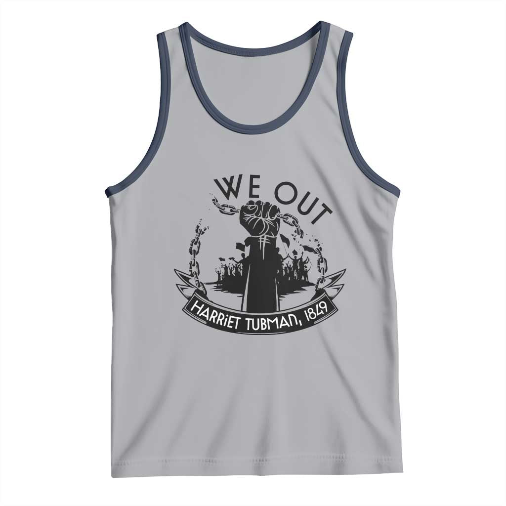 Harriet Tubman Tank Top We Out Breaking The Chains Iconic Legacy Gift TS12 Athletic Heather Navy Print Your Wear