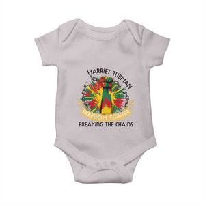 Harriet Tubman Baby Onesie Underground Railroad Hero Breaking Chains TS12 Ice Gray Print Your Wear